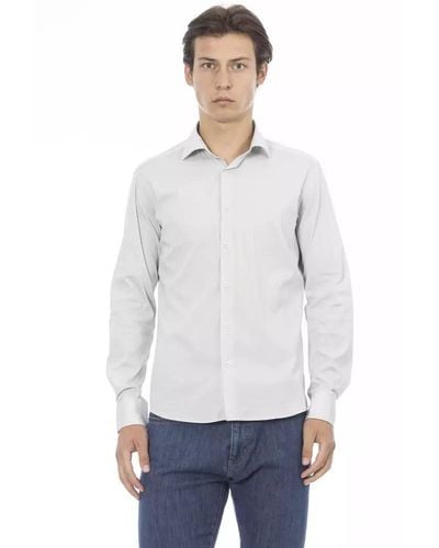Baldinini Sleek Slim Fit Designer Shirt - White
