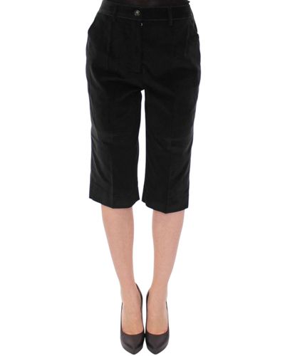 Dolce & Gabbana Dolce Gabbana Black Cotton Shorts Pants