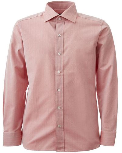 Tom Ford Elegant Cotton Shirt With French Collar - Pink