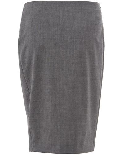 Lardini Wool Pencil Skirt - Gray