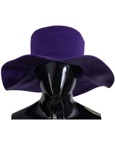 Dolce & Gabbana Silk Stretch Top Hat - Blue