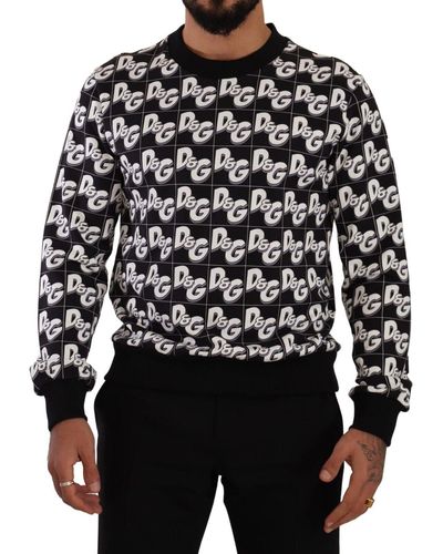 Dolce & Gabbana Elegant Monochrome Crewneck Sweater - Black