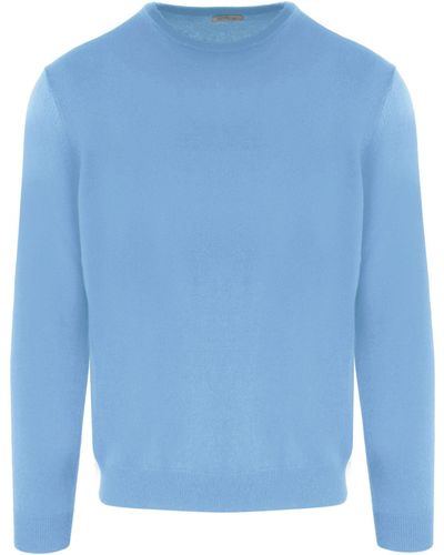 Malo Roundneck Sweatshirt In Ice Blue Cashmere