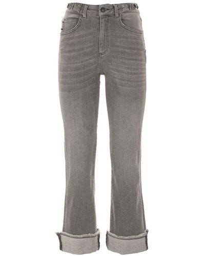 Imperfect Cotton Jeans & Pant - Gray