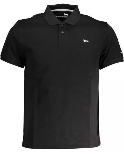Harmont & Blaine Cotton Polo Shirt - Black