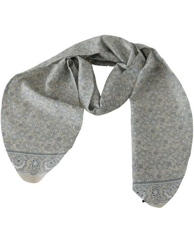 Ermanno Scervino Elegant Silk-Cotton Blend Waist Belt - Gray