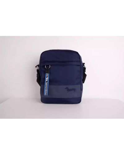 Harmont & Blaine Blue Polyester Messenger Bag