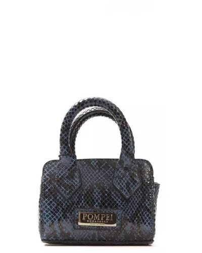 Pompei Donatella Blue Leather Women Shoulder Bag main image 0