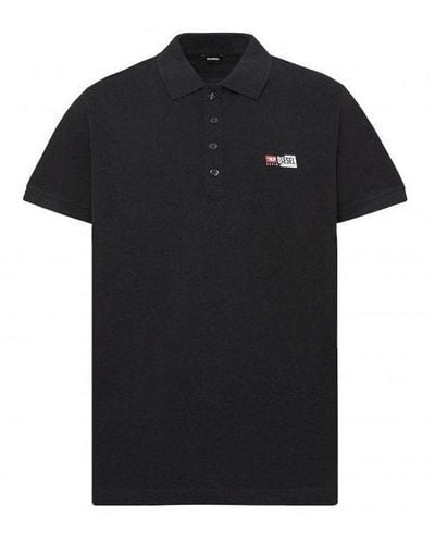 DIESEL Cotton Polo Shirt - Black