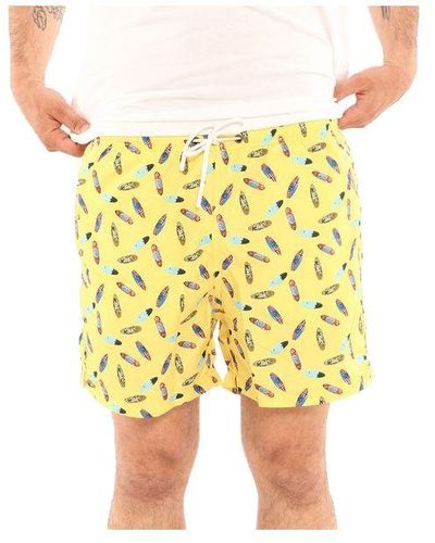 Yes-Zee Yellow Polyester Swimwear