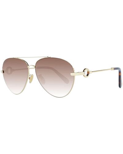 Omega Gold Sunglasses - White