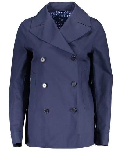 GANT Chic Cotton Sports Jacket With Logo Detail - Blue