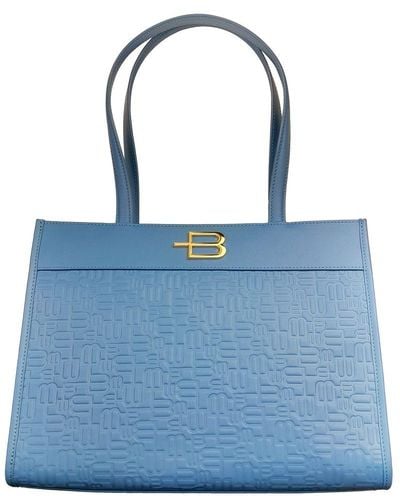 Baldinini Light Blue Leather Di Calfskin Shoulder Bag