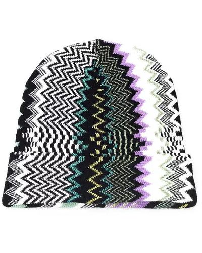 Missoni Geometric Fantasy Multicolor Hat - Black