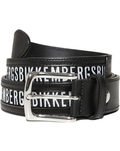 Bikkembergs Sleek Calfskin Belt - Black