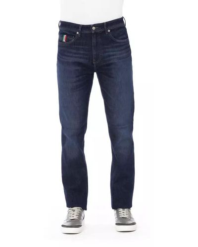 Baldinini Chic Contrasting Stitch Regular Jeans - Blue