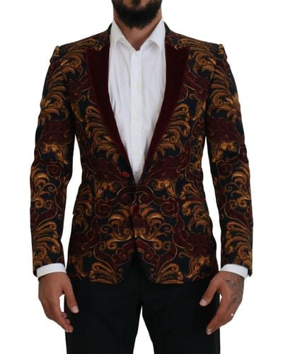 Dolce & Gabbana Elegant Wool Blend Blazer - Brown