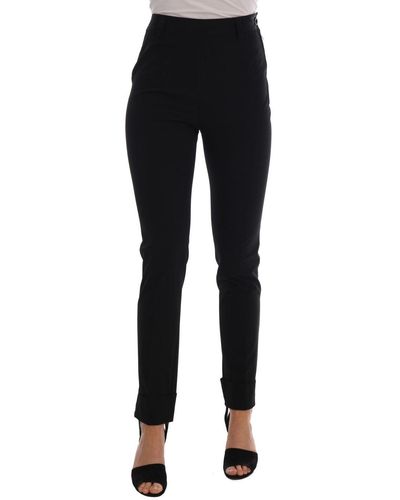 Ermanno Scervino Stretch Leggings Pants - Black