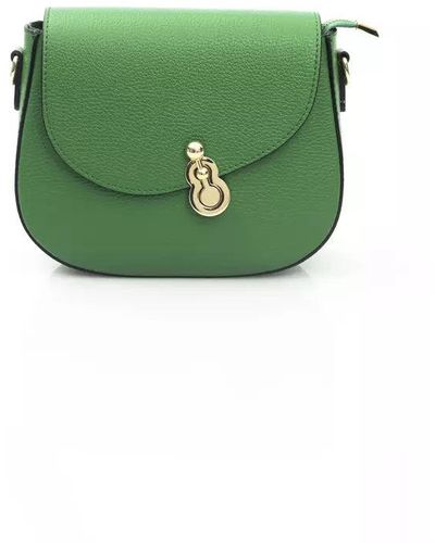 Baldinini Green Cowhide Shoulder Bag