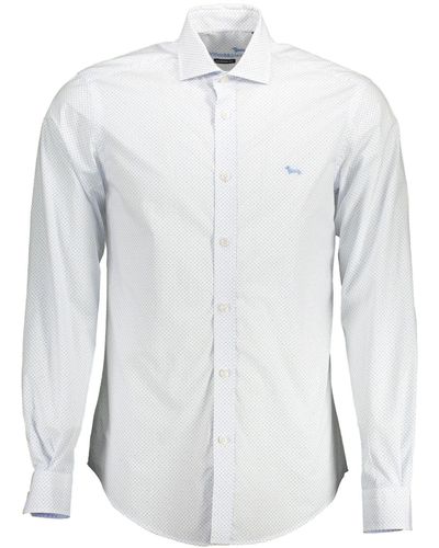 Harmont & Blaine Elegant Cotton Shirt With Contrast Detailing - White