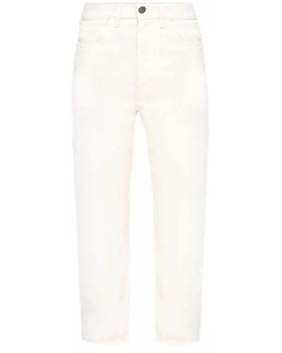 Twin Set White Cotton Jeans & Pant