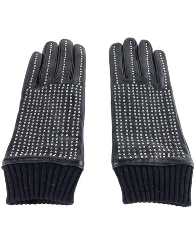 Class Roberto Cavalli Elegant Leather Gloves - Blue