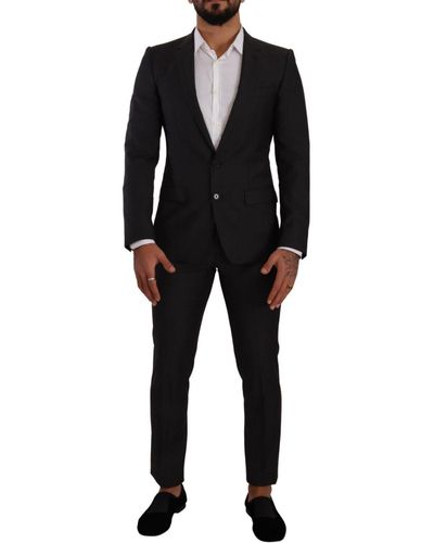 Dolce & Gabbana Elegant Wool Martini Suit - Black
