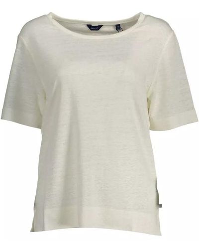 GANT Linen Tops & T-shirt - White