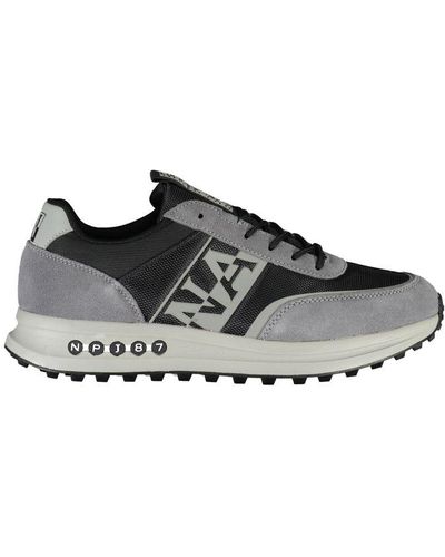 Napapijri Sleek Sports Sneakers With Contrast Detailing - Black