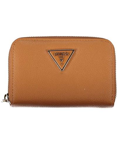 Guess Chic Wallet With Ample Storage - Brown