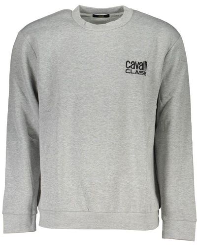 Class Roberto Cavalli Chic Embroidered Sweatshirt - Gray