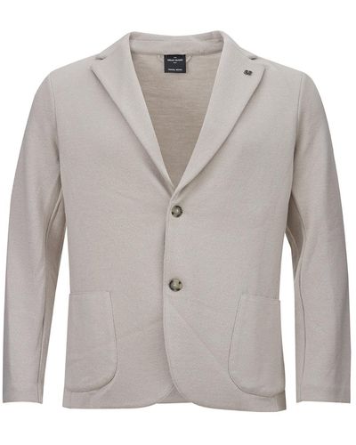 Gran Sasso Gray Wool Two Buttons Jacket