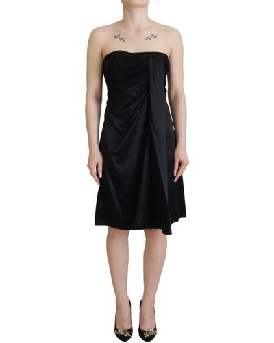 Dolce & Gabbana Elegant Silk Mini Sleeveless Dress - Black