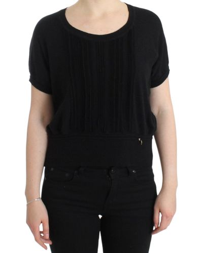 Cavalli Elegant Short Sleeved Sweater - Black