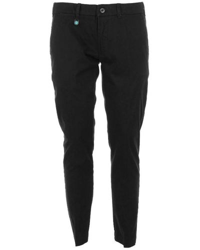 Yes-Zee Black Cotton Jeans & Pant