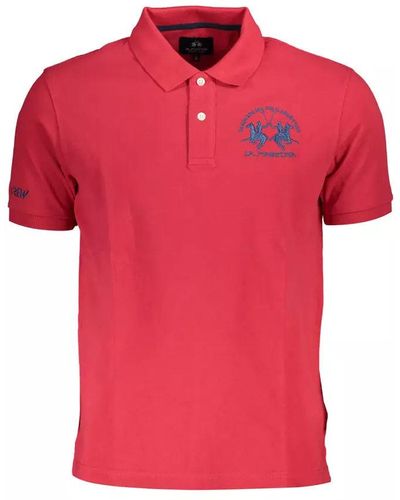 La Martina Cotton Polo Shirt - Red