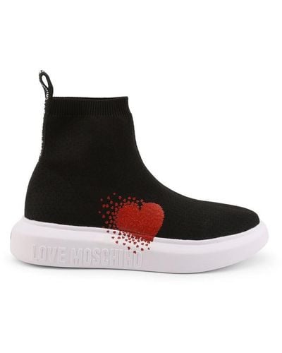 Love Moschino Heart-print Sneakers - Black