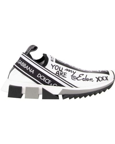 Dolce & Gabbana Sneakers Graphic Print - White