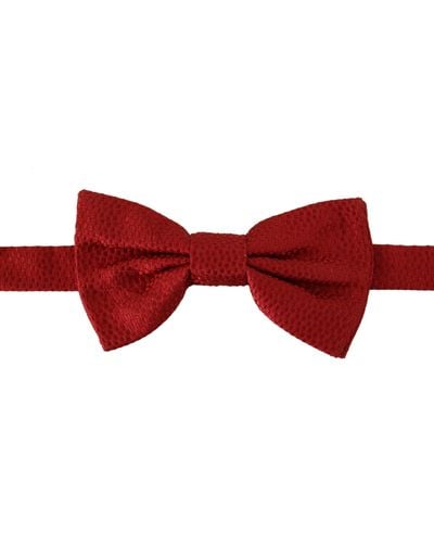 Dolce & Gabbana Elegant Silk Bow Tie - Red