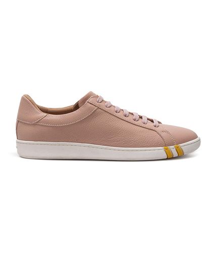 Bally Pink Leather Sneakers - Brown
