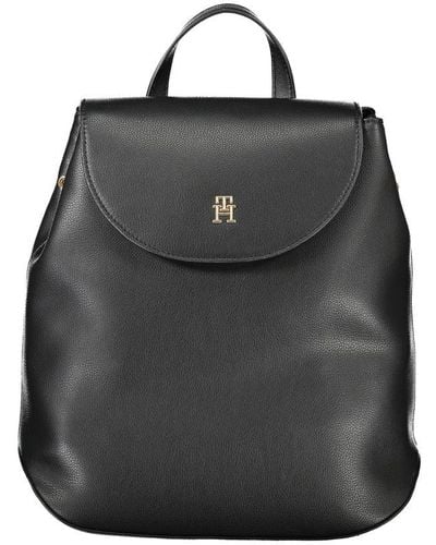 Tommy Hilfiger Elegant Backpack With Adjustable Straps - Black
