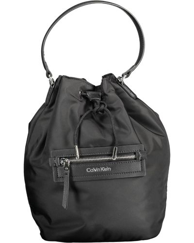 Calvin Klein Elegant Bucket Bag With Contrasting Details - Black