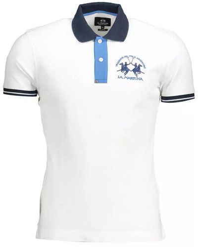 La Martina Cotton Polo Shirt - White