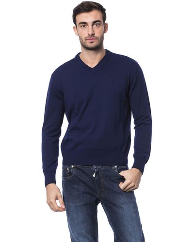 Billionaire Italian Couture Blu Navy Sweater - Blue