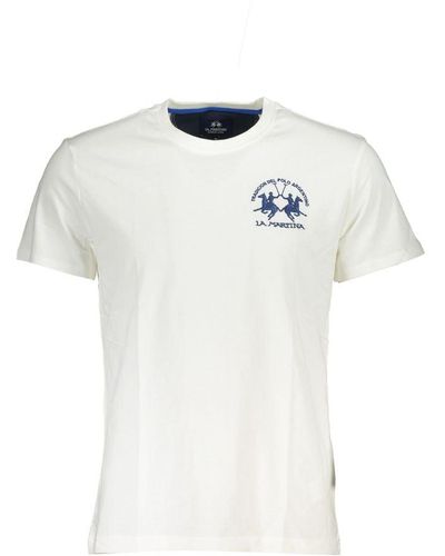 La Martina Elegant Short Sleeve Crew Neck T-Shirt - White