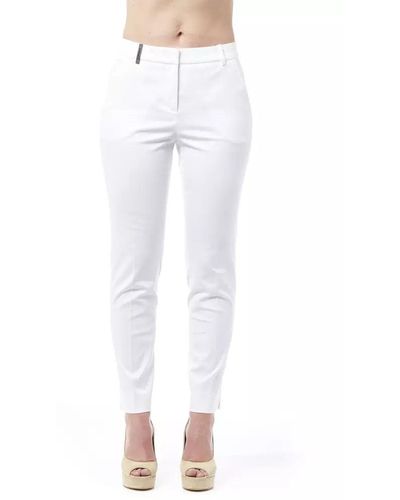 Peserico High Waist Slim Fit Jeans & Pant - White