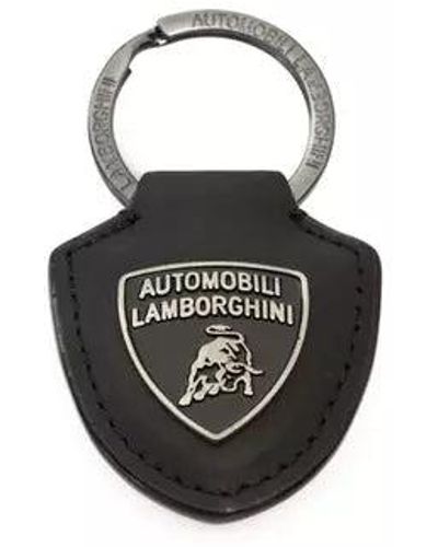 Automobili Lamborghini Exquisite Shield Logo Keyring - Black