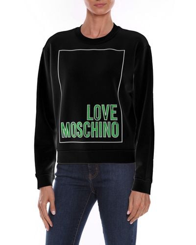 Love Moschino Chic Logo Print Cotton T-Shirt Dress - Black