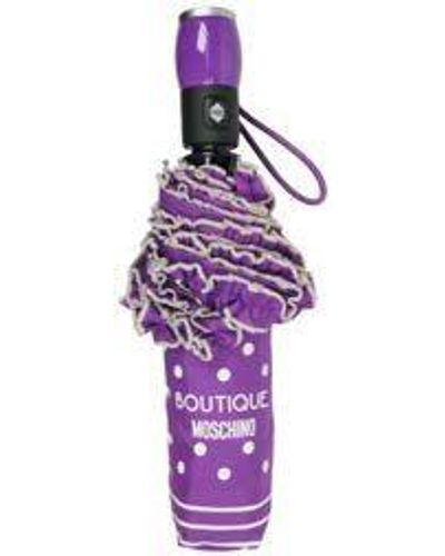 Boutique Moschino Chic Polka Dots Automatic Umbrella - Purple