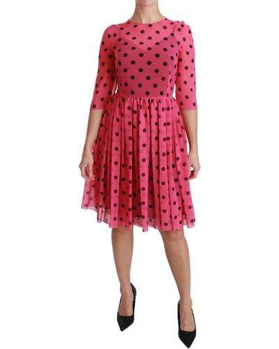 Dolce & Gabbana Polka Dots A-line Knee Length Dress - Multicolor